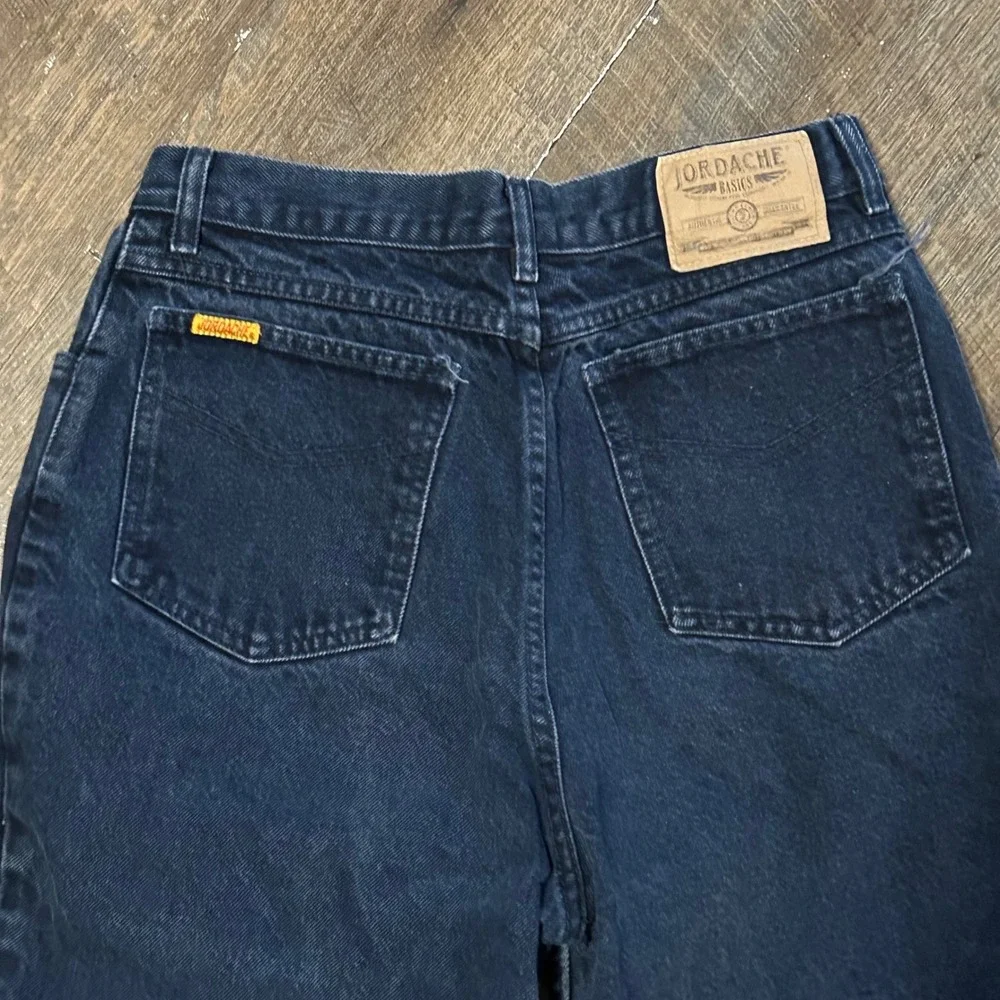 Vintage Jordache Basics High Waisted Mom Jeans Dark Wash Ankle Zip 13/14 8145J